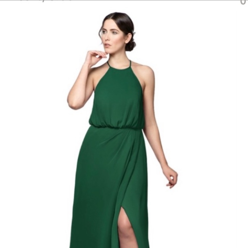 Azazie Portia Bridesmaid Dress in Dark Green